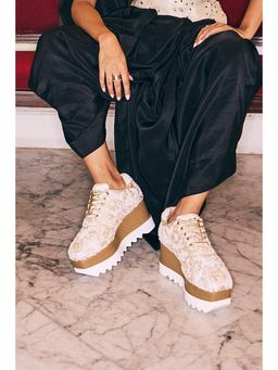 Anaar - Beige Galentine Wedge Sneakers