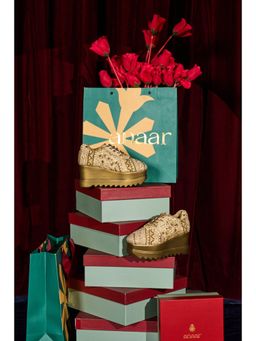 Anaar - Beige Love letter Wedge Sneakers