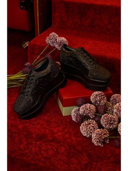 Anaar - Black Speakeasy Wedge Sneakers