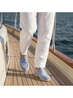 NAUVAB - Nagra Aqua Suede Round Toe Loafer