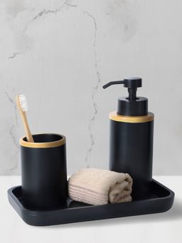 OBSESSIONS - Polyresin 3 Pcs Bathset Black