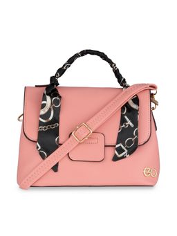 E2O - Classy Solid Pink Satchel Handbag for Women's