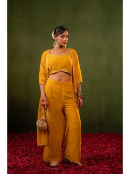 Juniper - Mustard Aura Jacket with Top and Pant