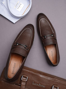 Louis Stitch - Men Brunette Brown Formal Slip On Moccasin Shoes