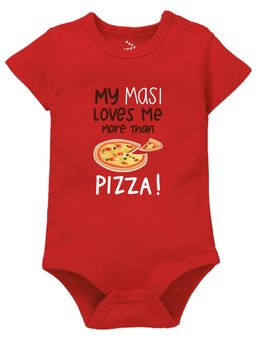 Zeezeezoo - My Masi Loves Me More Than Pizza Baby Newborn Red