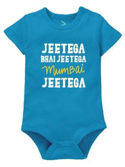 Zeezeezoo - Cricket Baby Bodysuit Jeetega Mumbai Mi Indians Blue