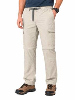 Eddie Bauer - Men Grey Pathfinder Convertible Cargo Pant