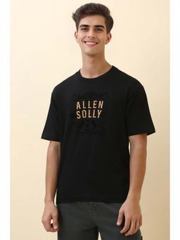 Allen Solly - Men Black Graphic Print Round Neck T-Shirt