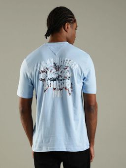 Tommy Hilfiger - Blue Logo Regular Fit Cotton T-Shirt