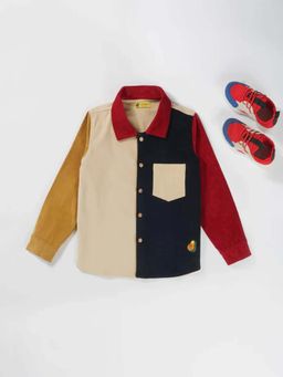 Avokiddos - Multi-Colour Boys Classic Colorblocked Shirt