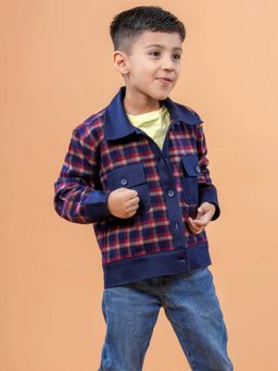 Avokiddos - Contast Denim Shacket