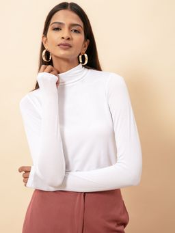 Twenty Dresses by Nykaa Fashion - Basics White Chances Are High Top