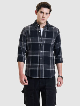 Snitch - Black Checks Relaxed Fit Shacket