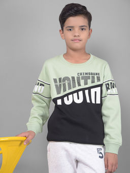 CRIMSOUNE CLUB - Boys Green Printed Sweatshirt