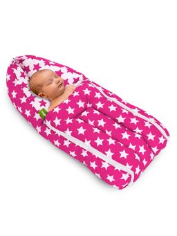 BAYBEE - Pink 3 in 1 Baby Sleeping Bag & Carry Nest | Cotton Baby Bedding Set