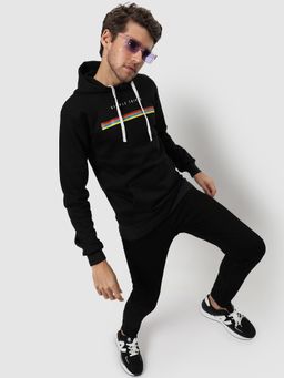 Campus Sutra - Printed Full Sleeve Hooded Sweatshirt