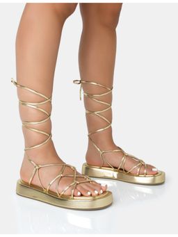 PUBLIC DESIRE - Babygirl Gold Sandals