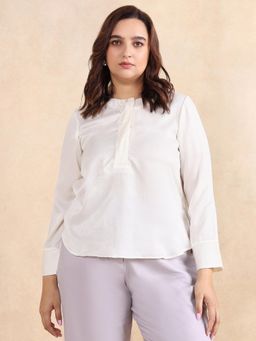 RAREISM - Daxzo Primary Off White Relaxed Regular Top