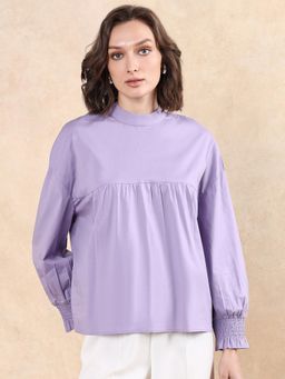 RAREISM - Delpo Dusky Purple Relaxed Regular Top