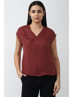 Van Heusen - Maroon V-neck Top