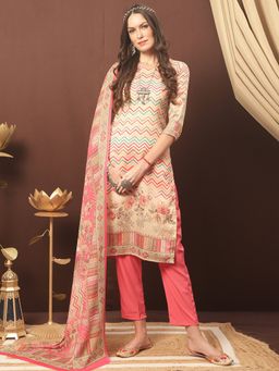 Stylee LIFESTYLE - Multi-Color Cotton Digital Printed Dress Material