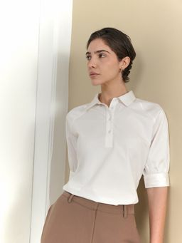 FABLE STREET - March By FableStreet Cotton Regular Fit Raglan Sleeve Polo T-Shirt