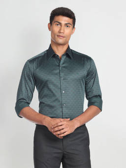 Arrow Newyork - Abstract Print Sateen Shirt