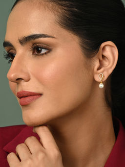 CLARA - 925 Silver Gold Plated Pair Of Earrings