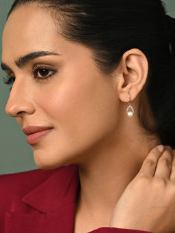 CLARA - 925 Silver Rose Gold Plated Pair Of Earrings