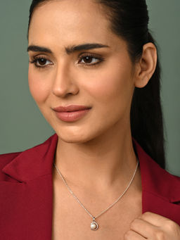 CLARA - 925 Silver Platinum Plated Necklace