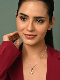 CLARA - 925 Silver Platinum Plated Necklace