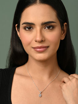 CLARA - 925 Silver Platinum Plated Necklace