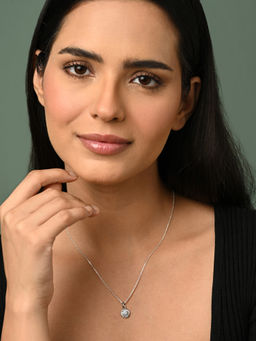 CLARA - 925 Silver Platinum Plated Necklace
