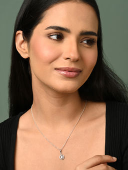 CLARA - 925 Silver Platinum Plated Necklace