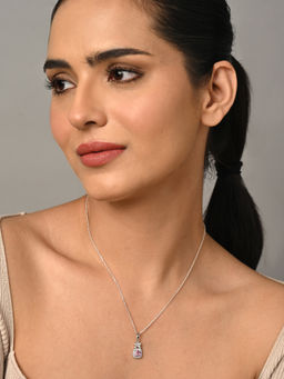 CLARA - 925 Silver Platinum Plated Necklace