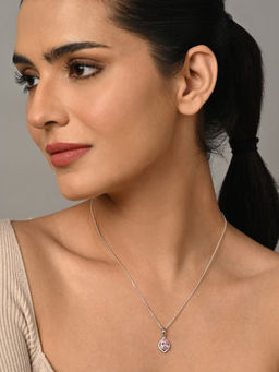 CLARA - 925 Silver Platinum Plated Necklace