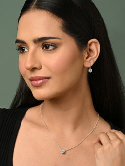 CLARA - 925 Silver Platinum Plated Jewellery Set (Set of 2)