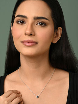 CLARA - 925 Silver Platinum Plated Necklace