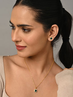 CLARA - 925 Silver Gold Plated Jewellery Set (Set of 2)