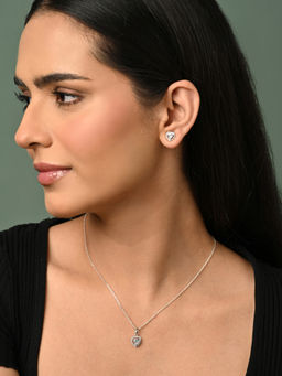 CLARA - 925 Silver Platinum Plated Jewellery Set (Set of 2)