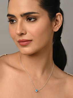 CLARA - 925 Silver Platinum Plated Necklace