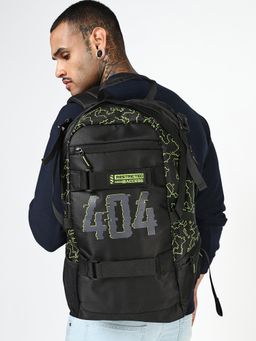 Bewakoof - Unisex Black 404 Restricted Access Printed Travel Backpack