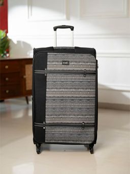 Zouk - Odisha Ikat Saira Trolley Bag - Black (Large)