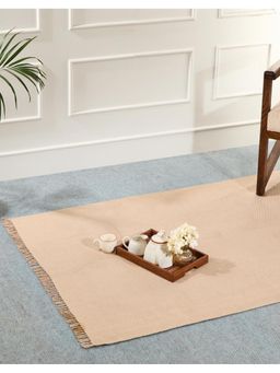 Fabindia - Beige Dana Cotton Hand Woven Dhurrie