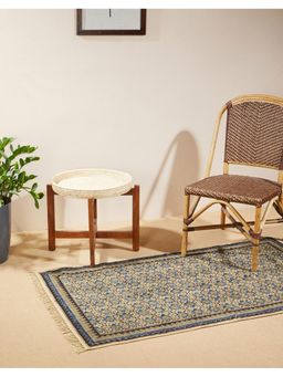 Fabindia - Blue Kalamkari Printed Cotton Dhurrie