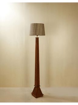 Fabindia - Brown Parv Wooden Floor Lamp