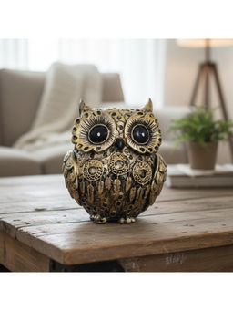 eCraftIndia - Resin Golden Owl Showpiece For Home Decor