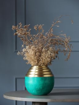 Revive Home - Patina Gold Finish Flower Vase