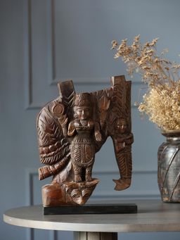 Revive Home - Wooden Dwarpal Sculpture