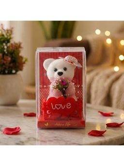 eCraftIndia - Teddy And Rose Valentine Gift For Girlfriend Boyfriend Husband Wife Him Her